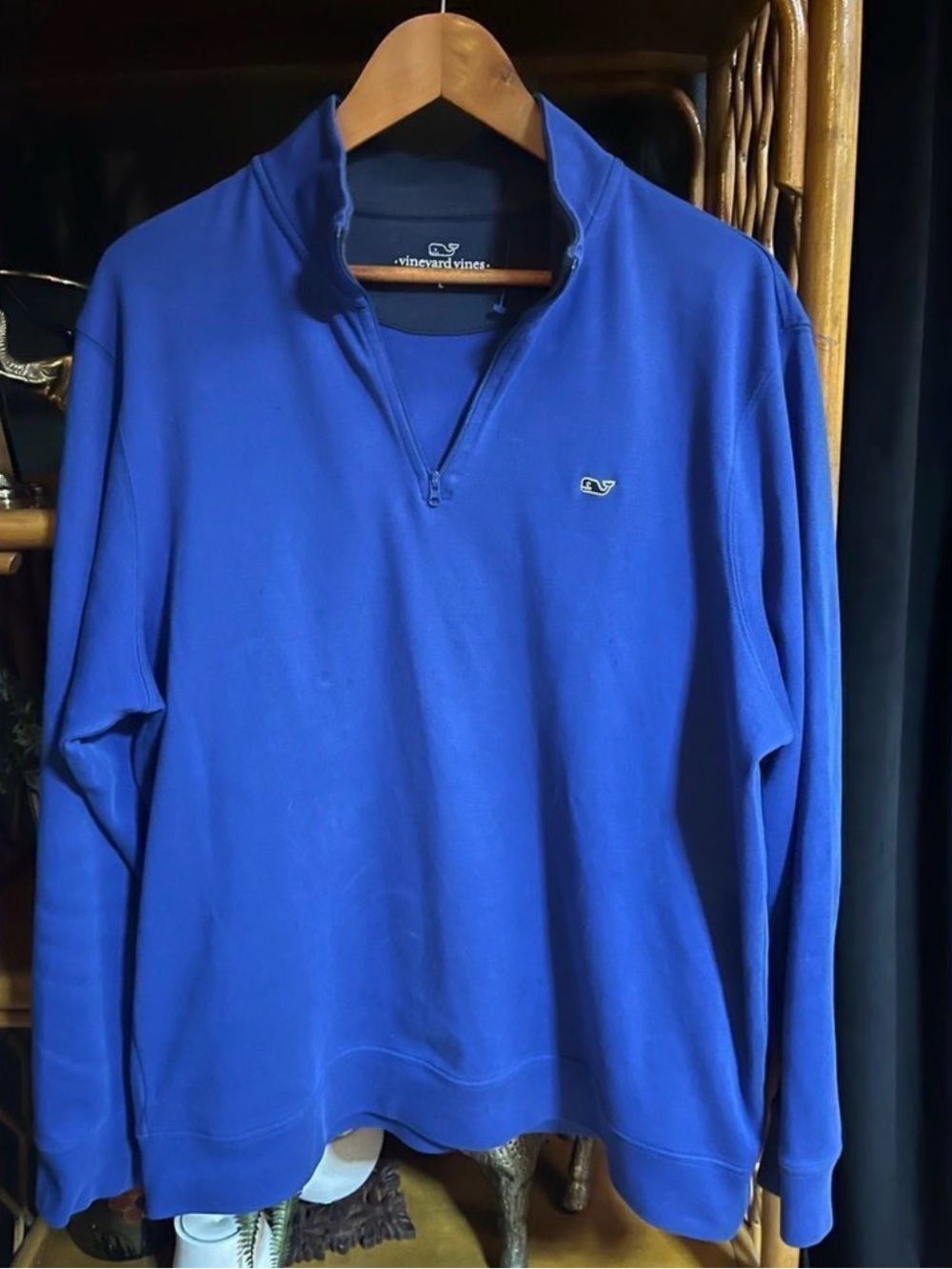 Vineyard Vines Cobalt Blue Quarter-Zip Pullover